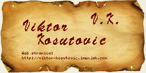 Viktor Košutović vizit kartica